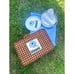 Vintage Dallas Cowboys Woven Wicker Picnic Basket with Blanket and Plates