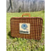 Vintage Dallas Cowboys Woven Wicker Picnic Basket with Blanket and Plates