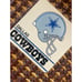 Vintage Dallas Cowboys Woven Wicker Picnic Basket with Blanket and Plates