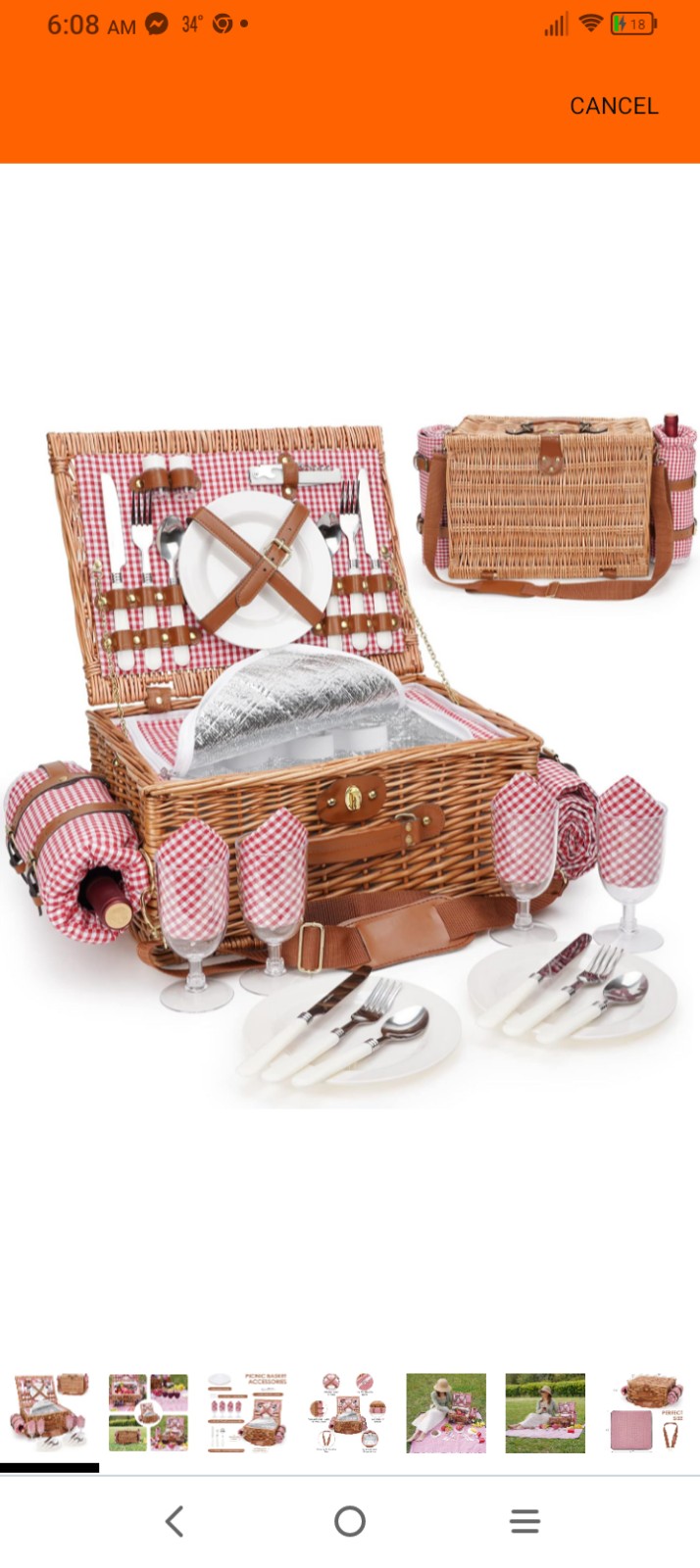 Picnic basket for 2