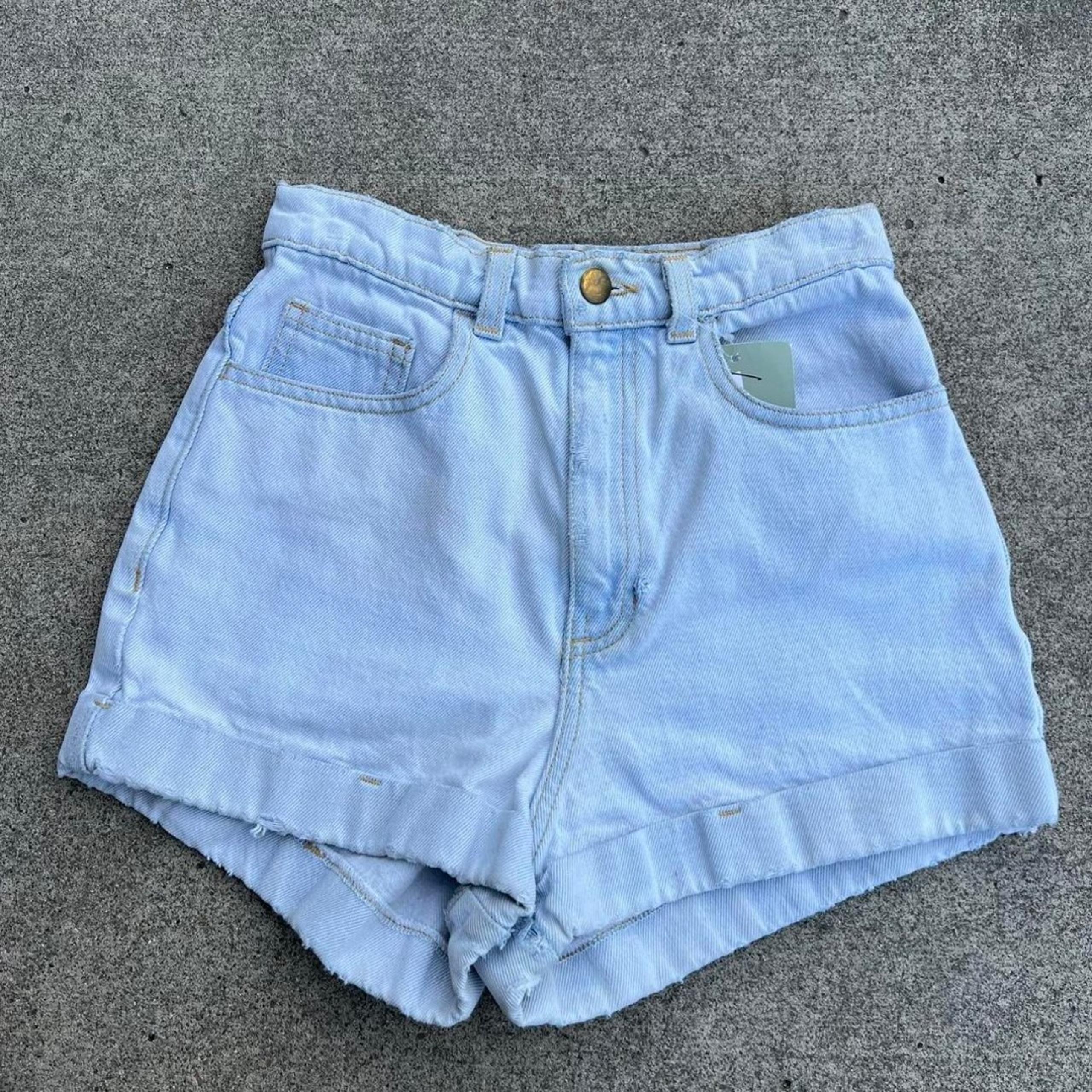 American Apparel Women's Denim High Waisted Shorts  size 27 waist
