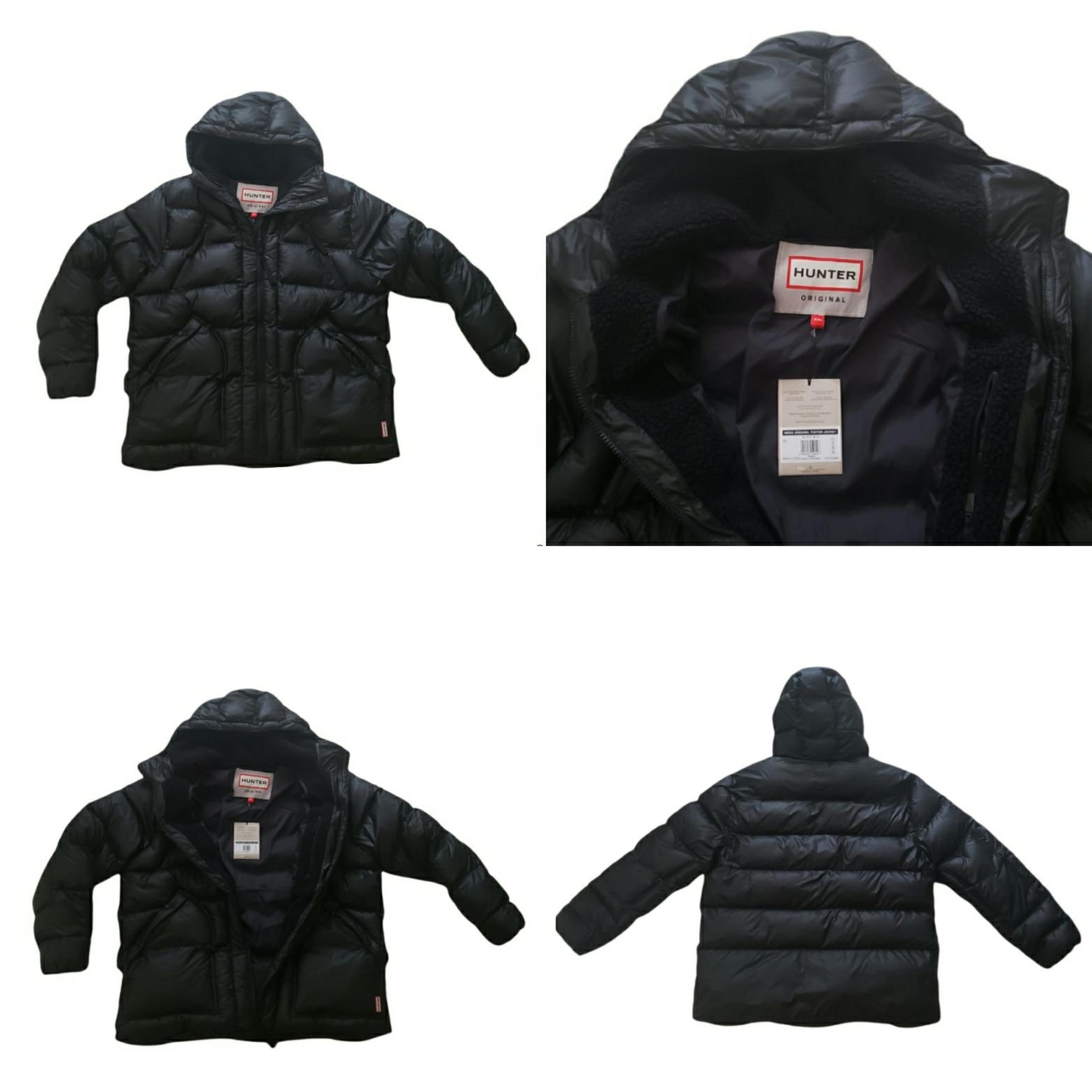 NWT Hunter Original Hooded Puffer Highly Insulated Jacket Black W/ Sherpa Lining
