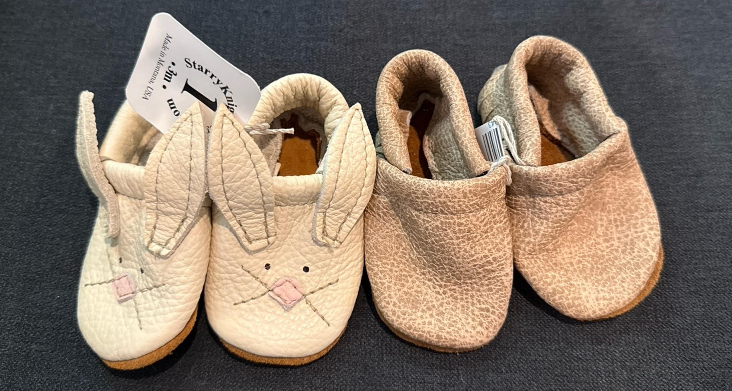 Set of two pair of baby moccasins