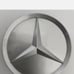 Set of 4 75mm Wheel Center Caps Hubcaps Emblem Matte Silver for Mercedes Benz