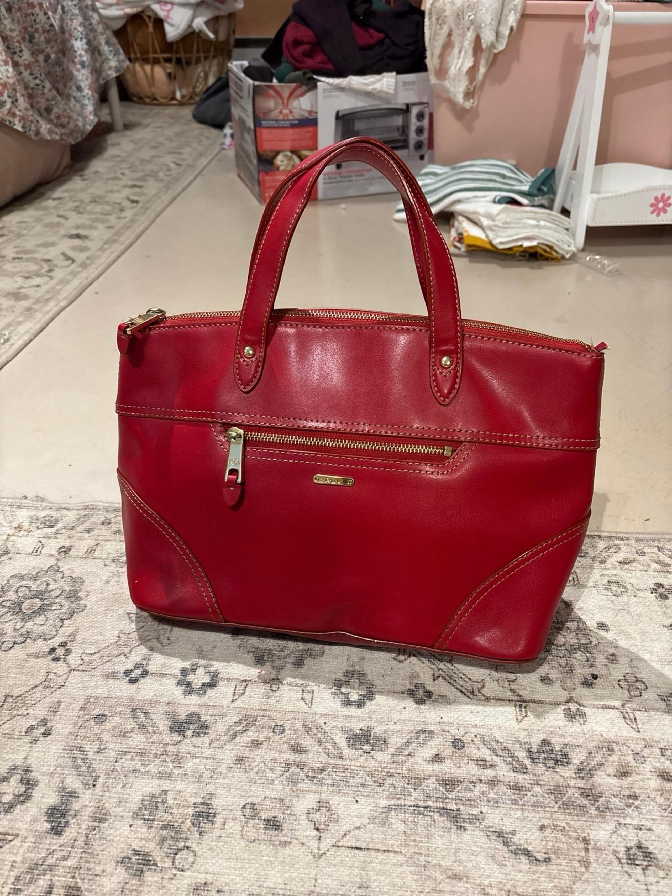 Ralph Lauren red leather purse