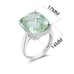 Green Amethyst / Prasiolite Gemstone 15 Carat Cushion Cut Ring, Green Amethyst