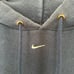 Nike Center Swoosh Hoodie Vintage 90s White Tag Embroidered Navy Blue Size XXL
