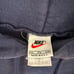 Nike Center Swoosh Hoodie Vintage 90s White Tag Embroidered Navy Blue Size XXL