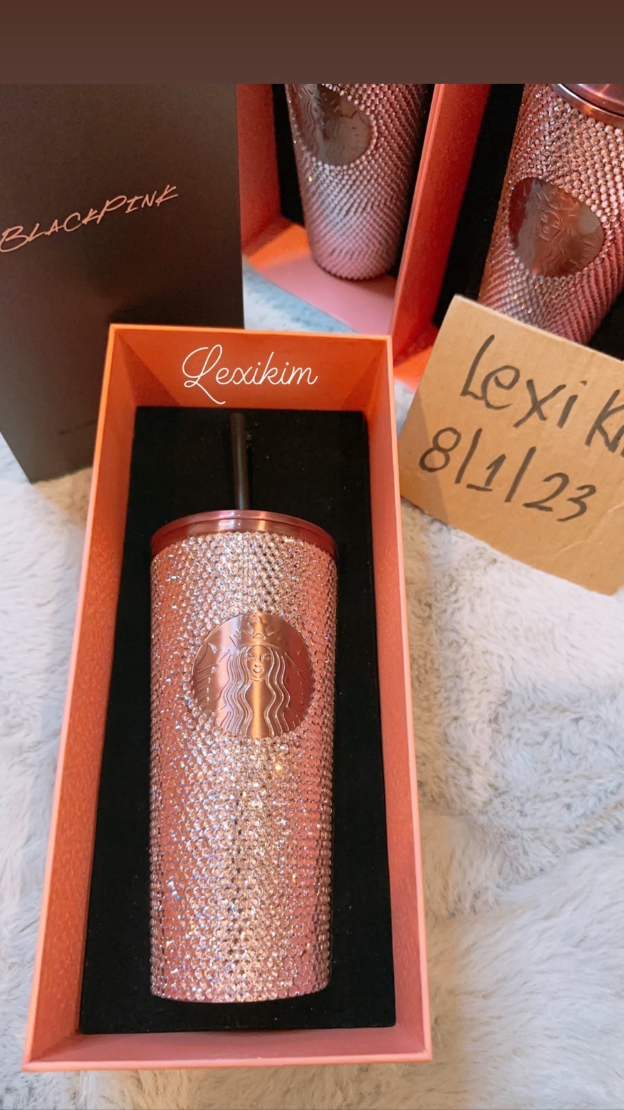 Starbucks 16oz rhinestone cup
