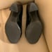 Tory Burch Black Patent Leather Block 4 Inch Heel Front Chain Pump Shoes. Sz 6.5
