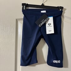 NWT Arena Men's Blue Solid Swim Jammer MaxLife Athletic Swimwear SZ 26