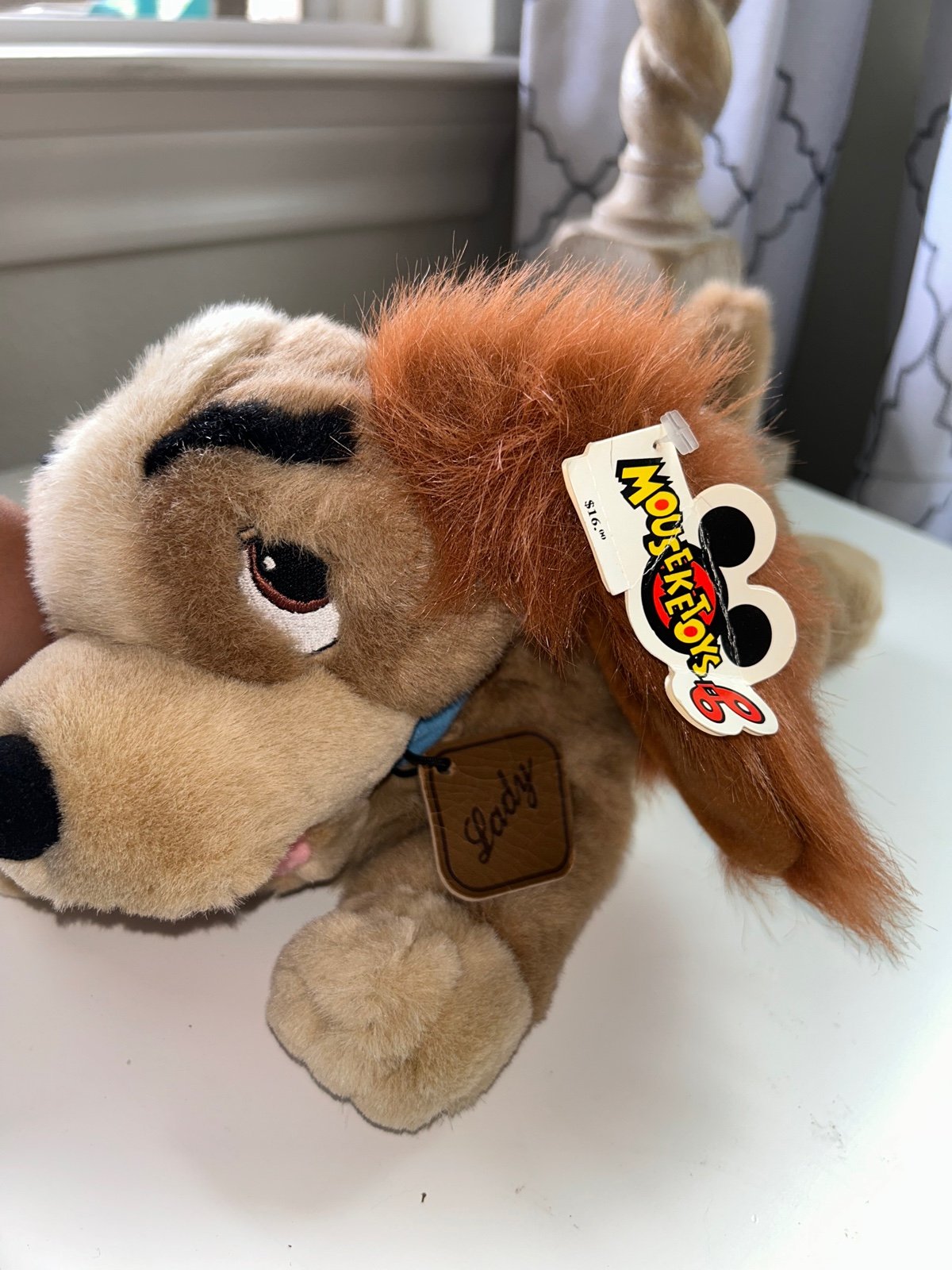 Lady & The Tramp RARE Vintage 90’s Laying Lady Plush Mousketoys