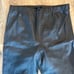 St. John suede Leather elastic waist zip cuffs pull on Pants size 8