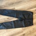 St. John suede Leather elastic waist zip cuffs pull on Pants size 8