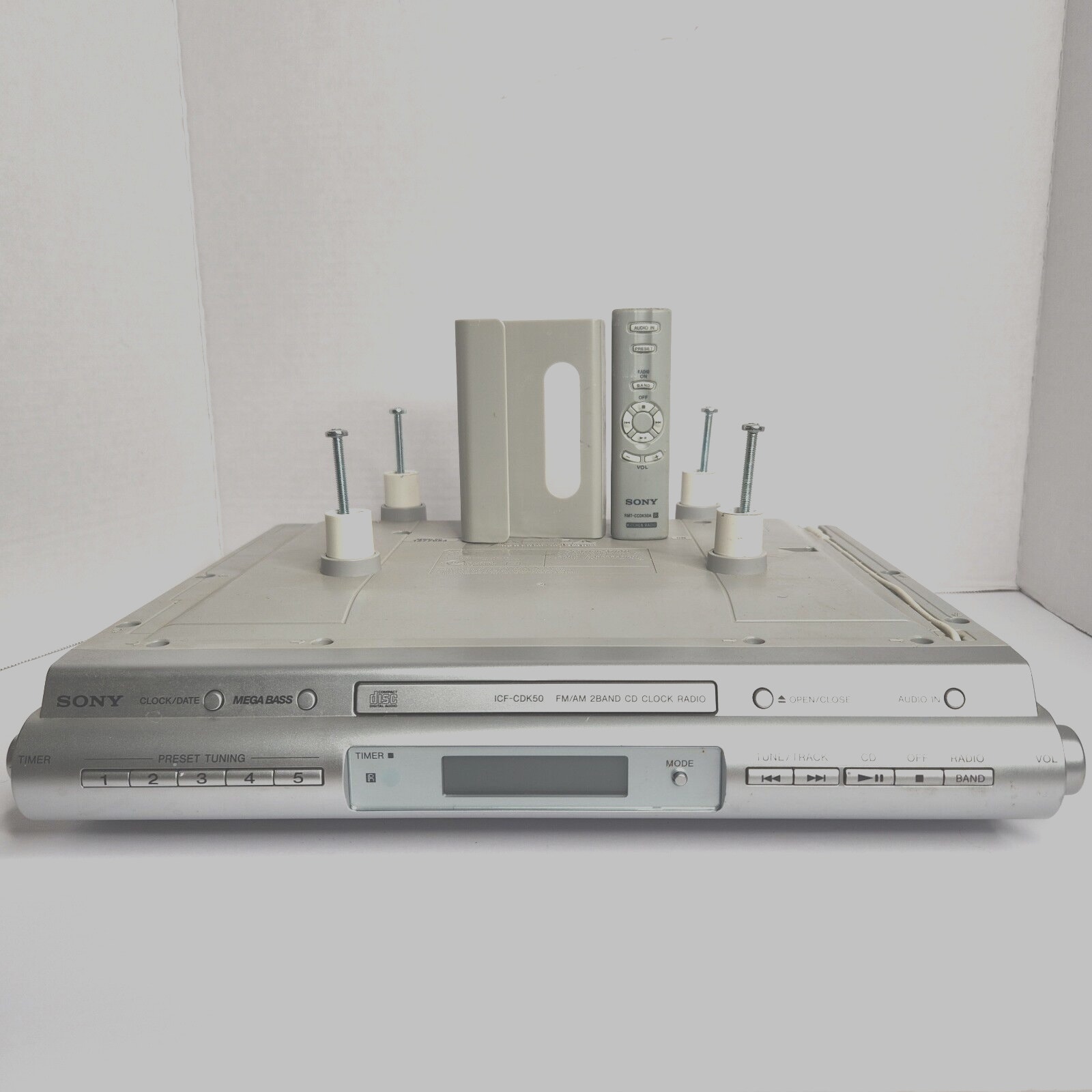Sony ICF-CDK50 Under Cabinet CD/Clock/FM/AM with Remote & Hardware Mega Bass