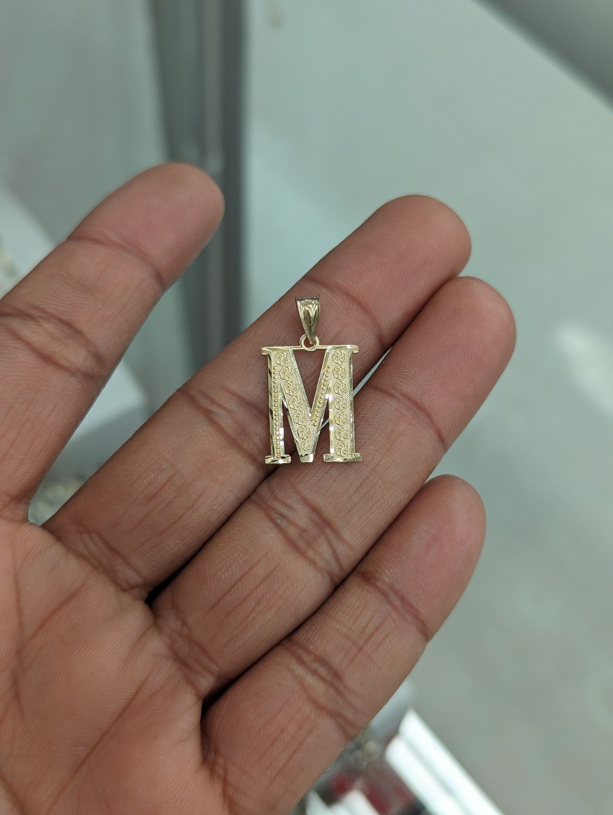 10kt Real Gold Letter M Pendant
