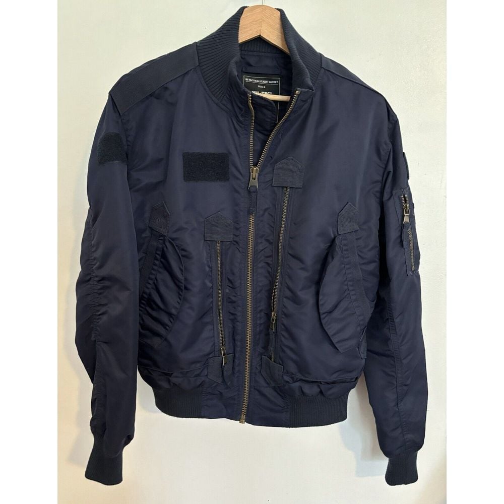 Mil-Tec Men's US Tactical Flight Jacket, Size S, Navy