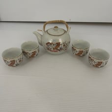 Vintage Japanese Teapot and Teacup Set