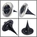 Solar LED IN-Ground 4 Disk Light Pucks I Stainless Finish I Auto Dusk Turn On