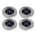 Solar LED IN-Ground 4 Disk Light Pucks I Stainless Finish I Auto Dusk Turn On