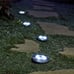 Solar LED IN-Ground 4 Disk Light Pucks I Stainless Finish I Auto Dusk Turn On