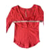Free People Ice Cold Ribbed Top In Rose Crimson