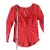 Free People Ice Cold Ribbed Top In Rose Crimson