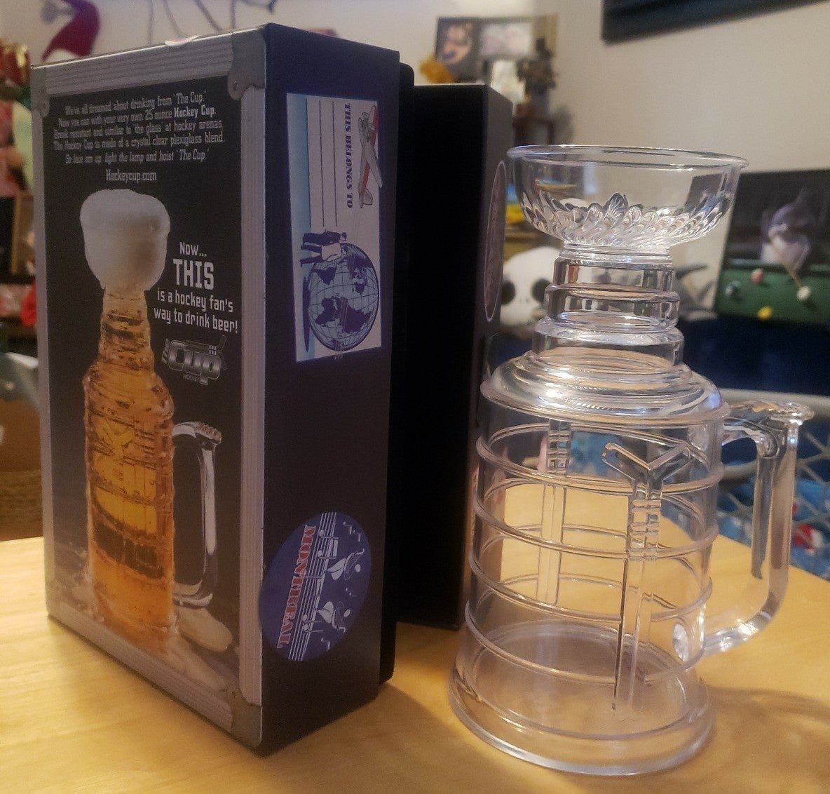 The Hockey Cup Stein/Mug! VERY HTF!! NO LONGER IN PRODUCTION! Clear Plexiglass