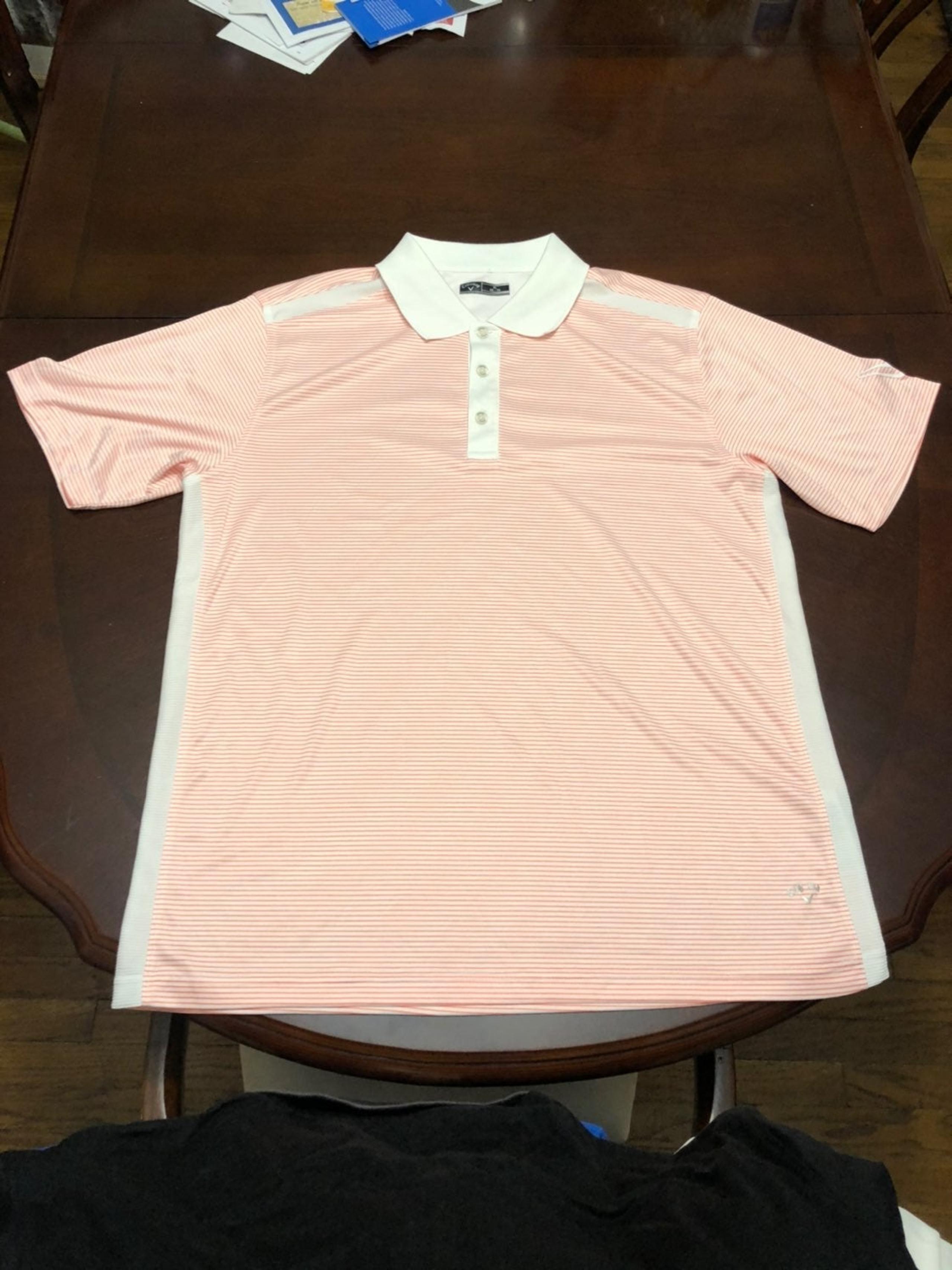 Callaway mens pink polo shirt XL