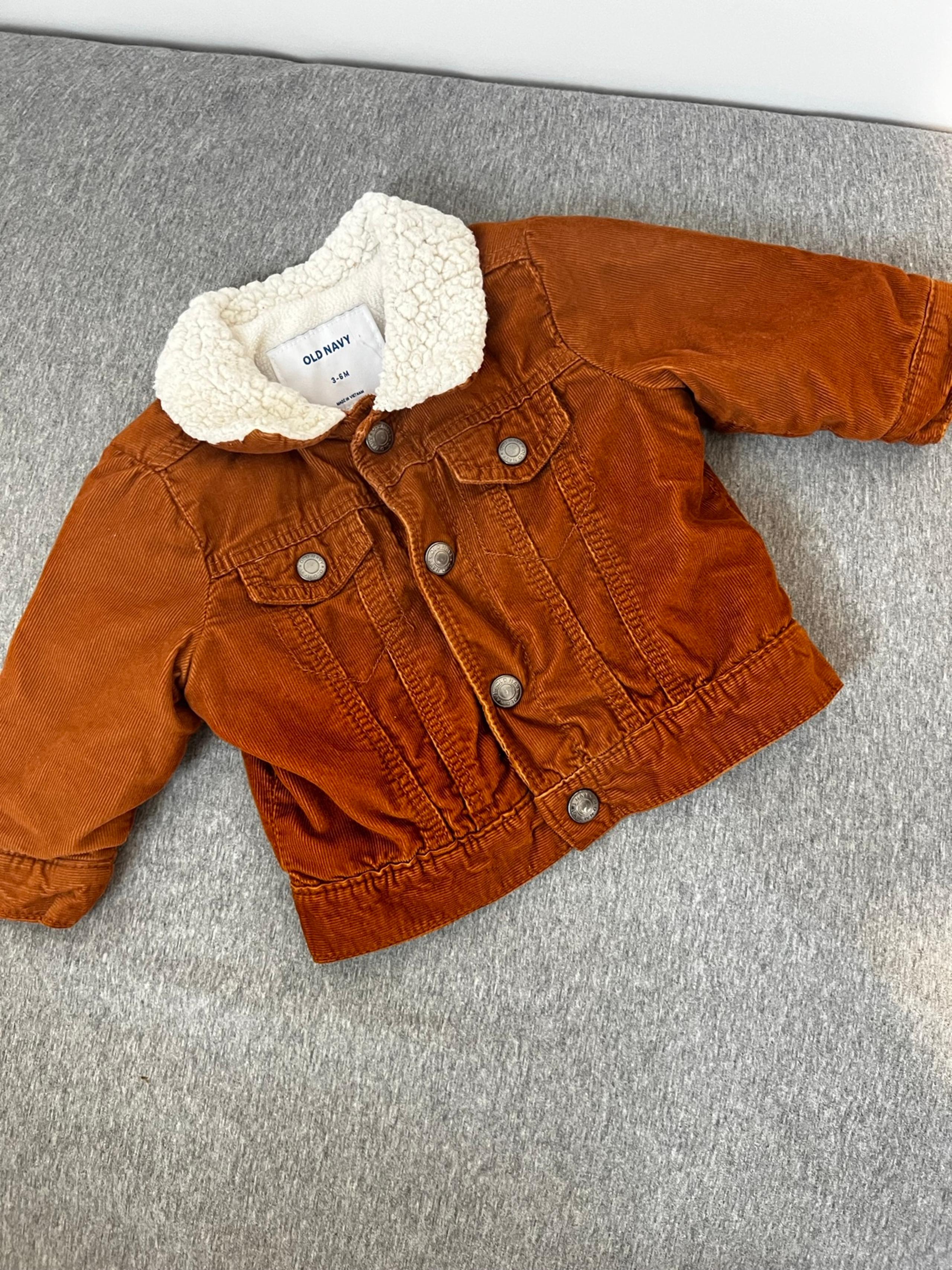 Old Navy Brown Sherpa Lining Corduroy Jacket size 3-6 months