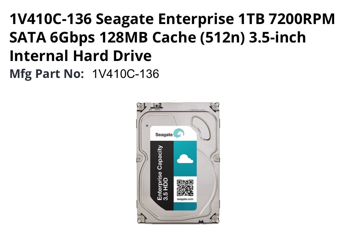 Dell seagate enterprise hdd 1tb