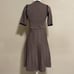 Ann Taylor pink navy houndstooth midi dress