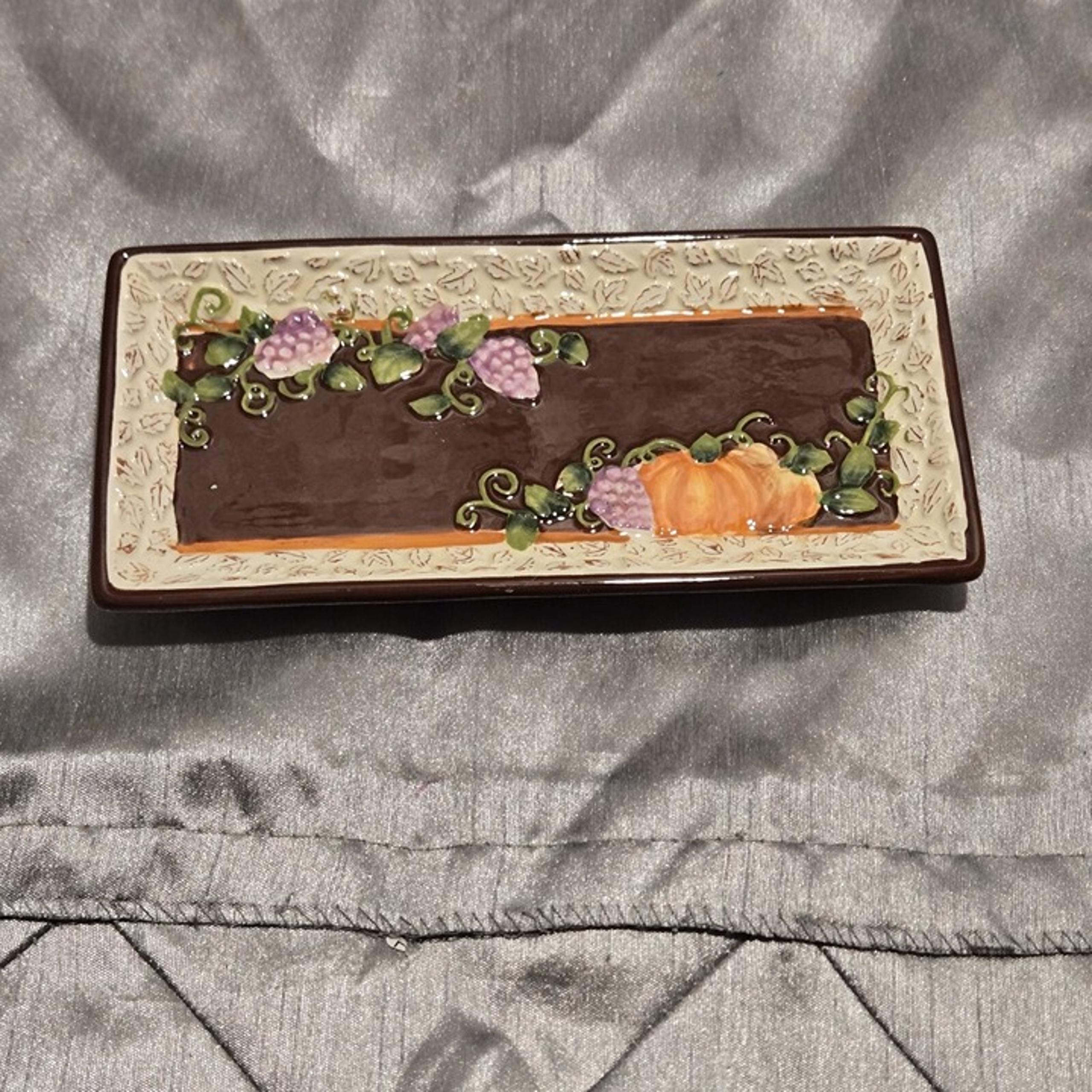 Ceramic Autumn Rectangular Serving Dish. Bella Gasa By Ganz