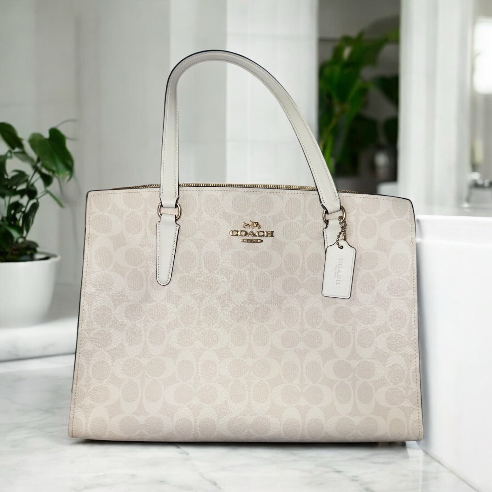 COACH TATUM 40 CARRYALL IN SIGNATURE CANVAS / LEATHER #C4076