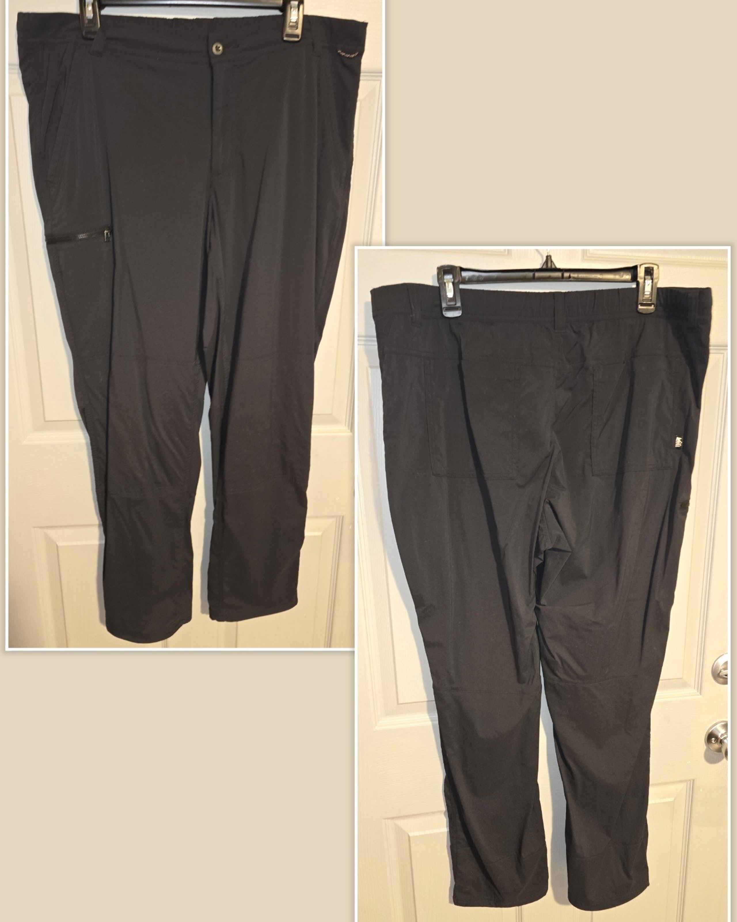 REI Black Nylon Stretch Hiking Outdoor Cargo Pants Straight Leg Women's 16 or 1X