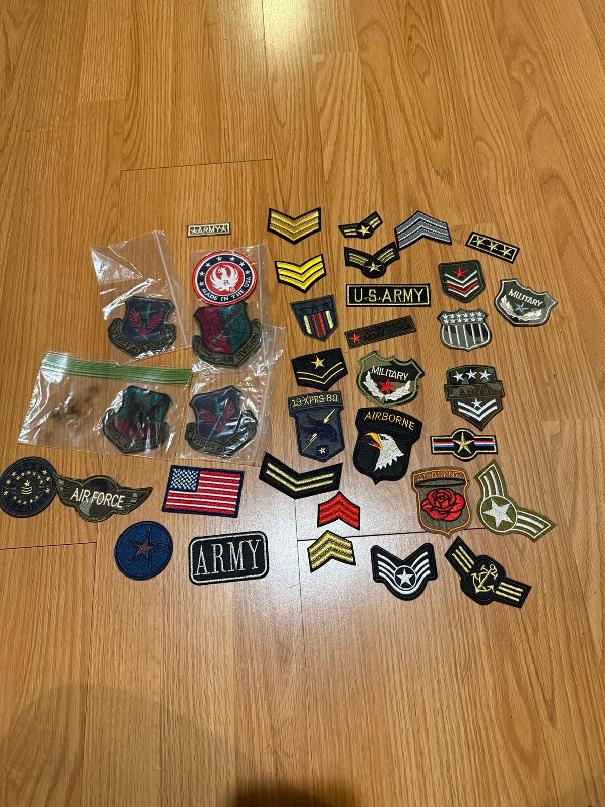 Army patch lot airborne patch lot military patch lot iron on new and Vtg