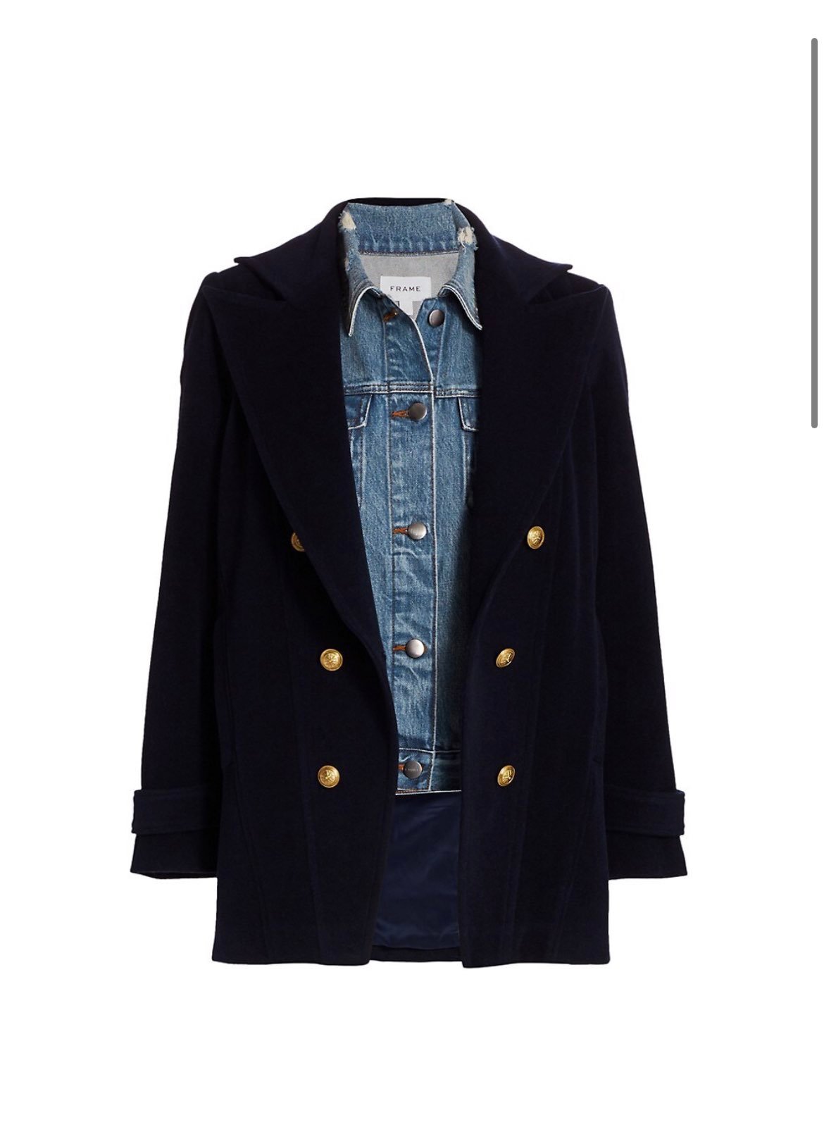 frame denim mix peacoat
