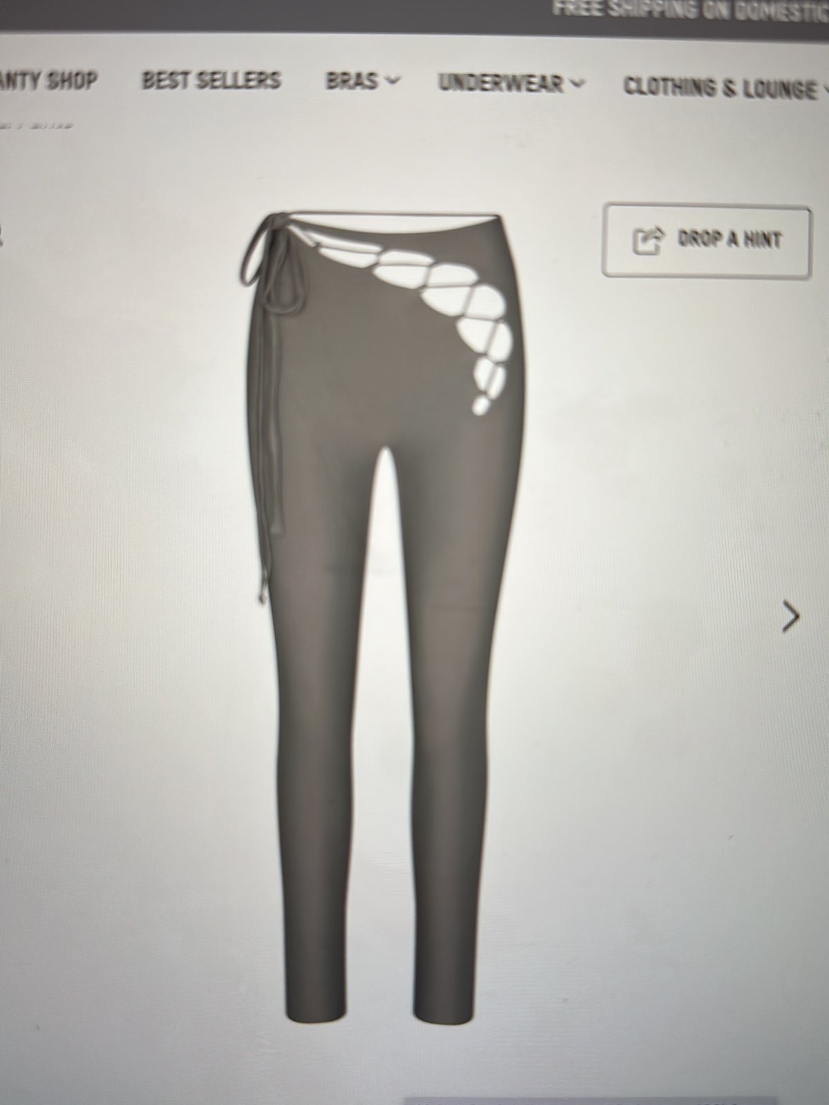 Skims Lace Up Legging Size S in Chrome