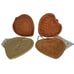 3 Cotton Press Heart Cookie Molds & 1 Brown Bag Heart Mold