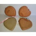 3 Cotton Press Heart Cookie Molds & 1 Brown Bag Heart Mold