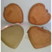 3 Cotton Press Heart Cookie Molds & 1 Brown Bag Heart Mold