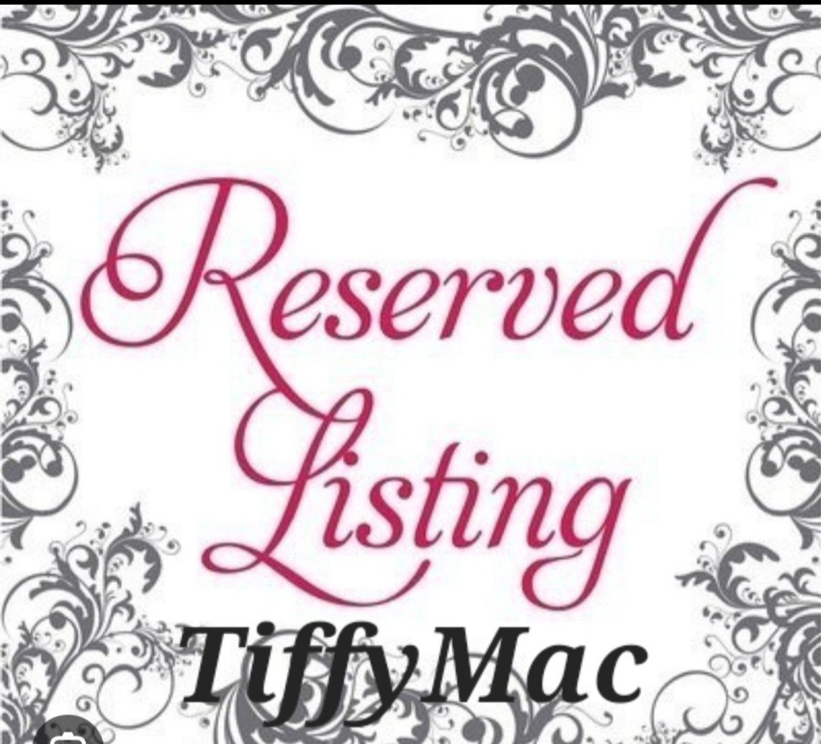 Reserved Listing for TiffyMac