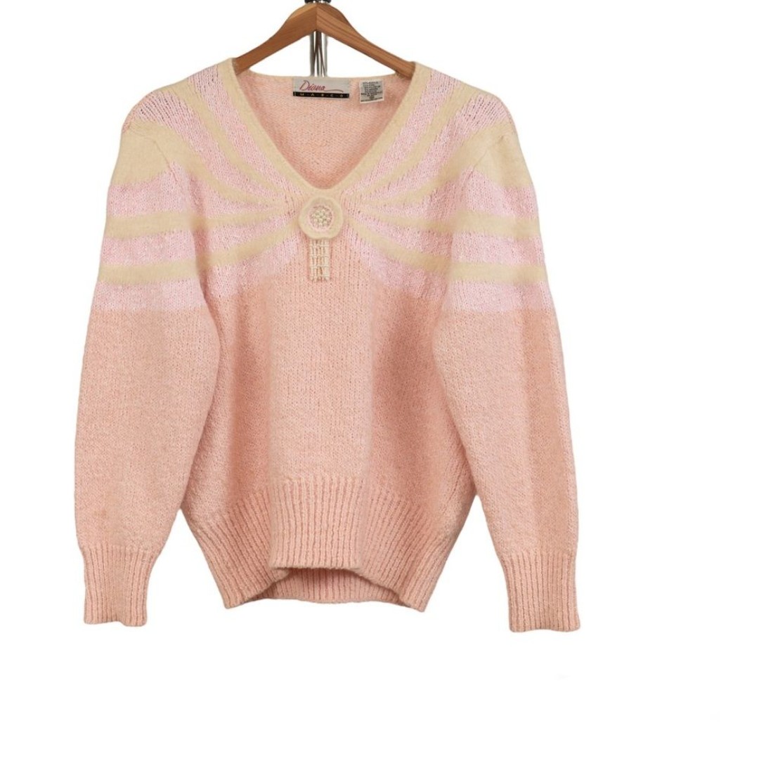 Diana Marco Vintage 80s pink sweater size M