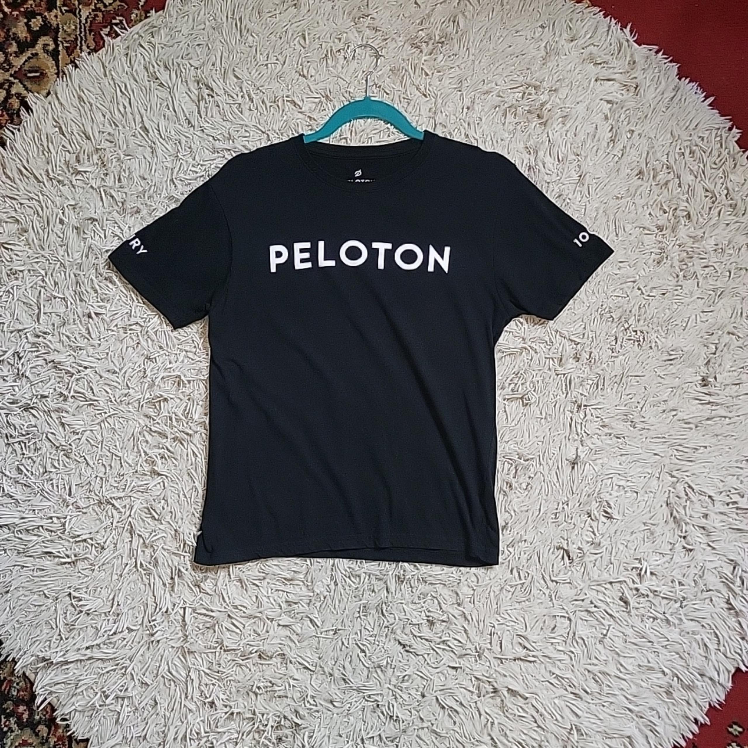 Womens Peloton Tshirt Tee Shirt Top Century 100 Size XS Extra Small Black White
