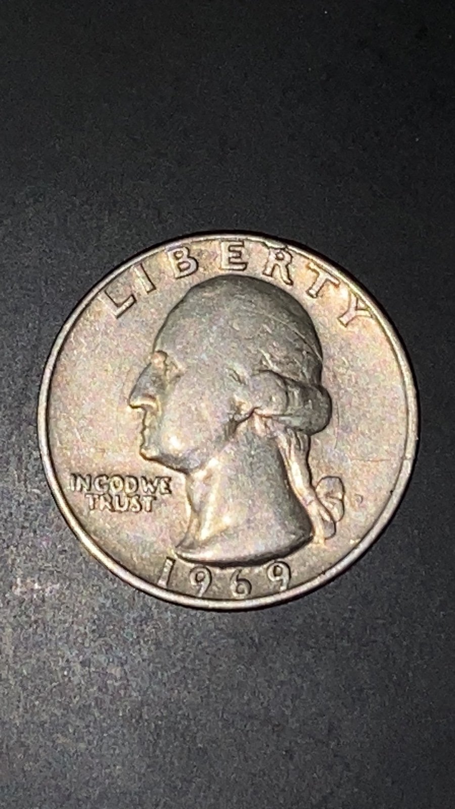 1969 D Cud Washington Quarter Die Break