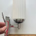 Chrome Bathroom Sconce with White Glass Shade