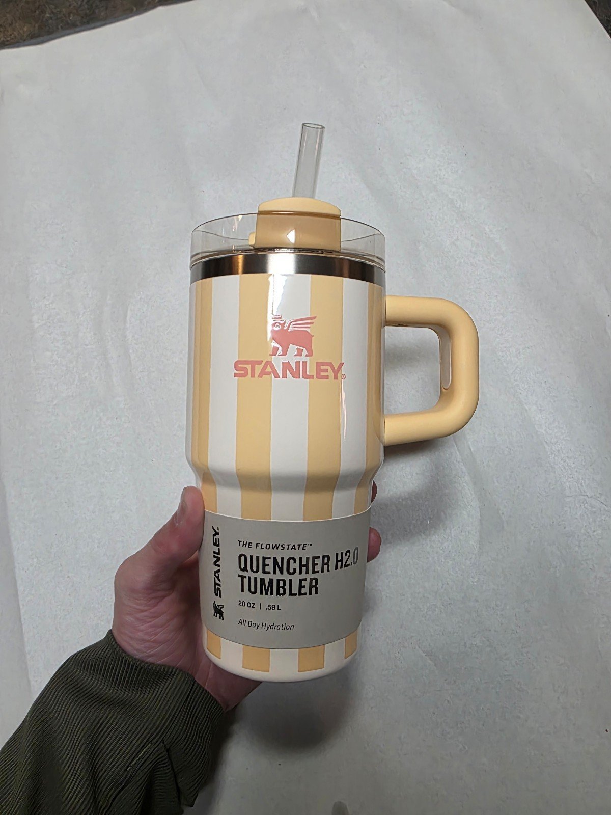 Stanley Quencher H2.0 Tumbler 20 Oz. Butter Cabana Gloss | NWT