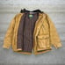 Vintage Cabelas Canvas Jacket Tan Plaid Lined Full Zip 90s