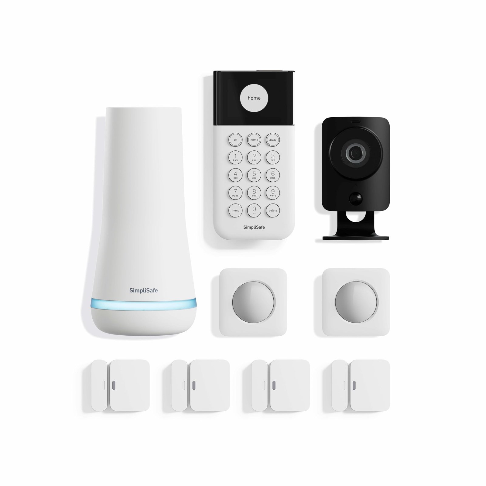 SimpleSafe 9 Piece Wireless Home Security System w/HD Camera Optional 24/7