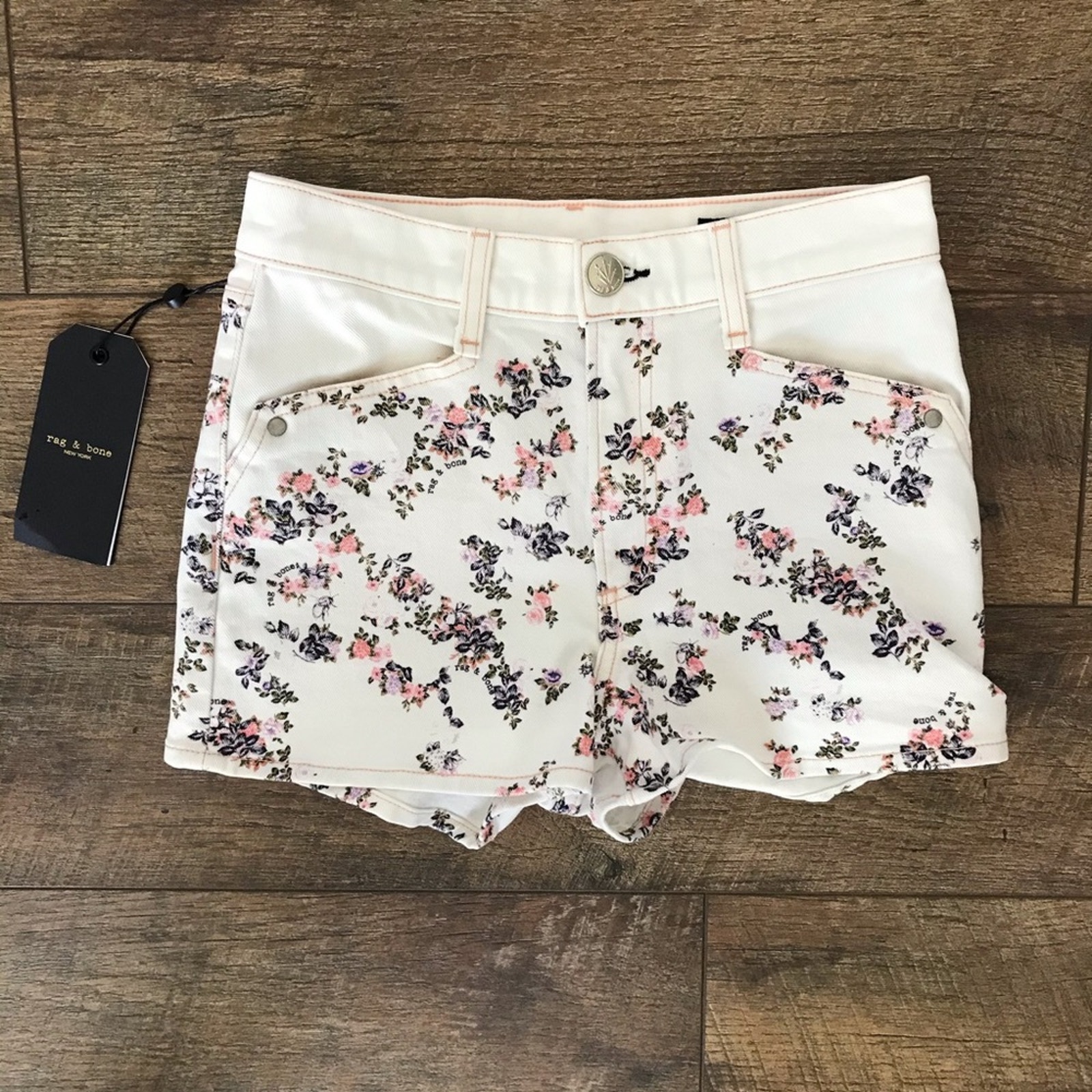 Rag & Bone Micro Floral Ellie Shorts 24